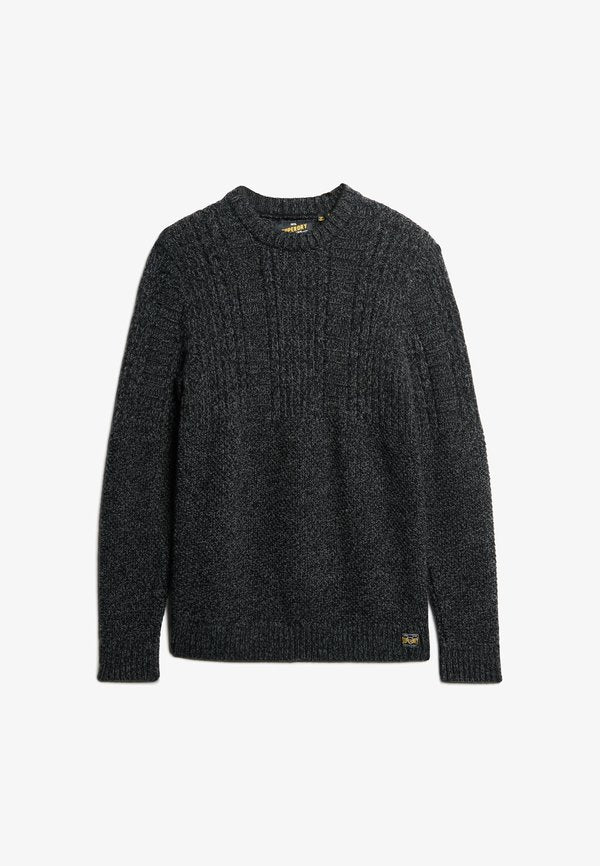 Superdry & Co JACOB  - Jumper - charcoal black twist