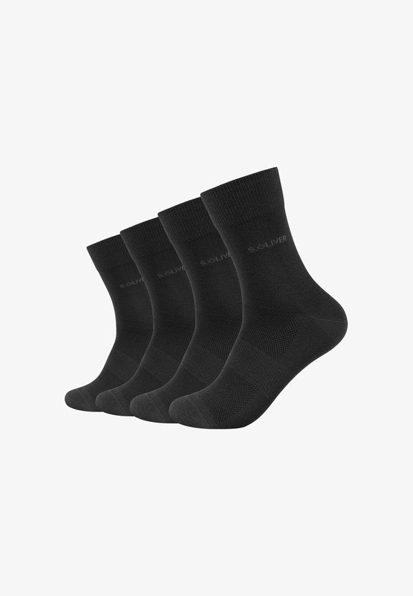 s.Oliver 4 PACK - Socks - black black