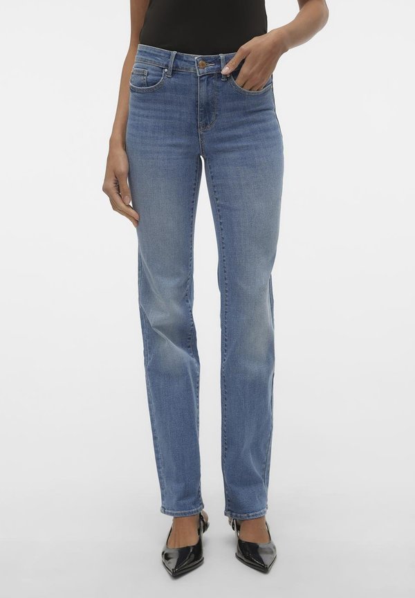 Vero Moda Tall VMFLASH - Straight leg jeans - medium blue denim