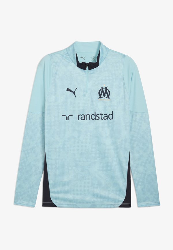 Puma OM TRAINING 1/4 ZIP TOP - Long sleeved top - safe lake new navy