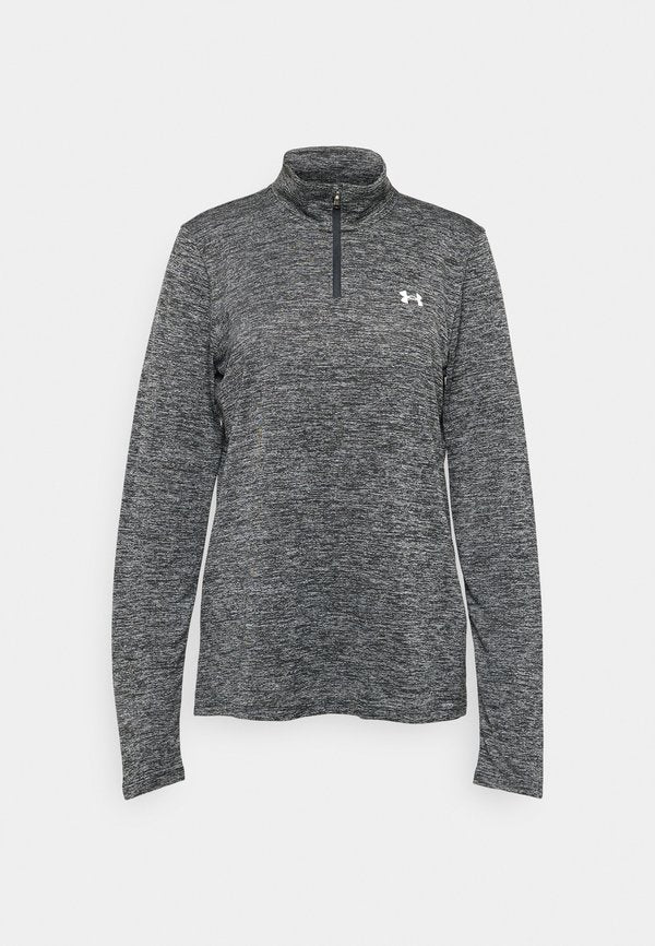 Under Armour TECH TWIST - Long sleeved top - black/white