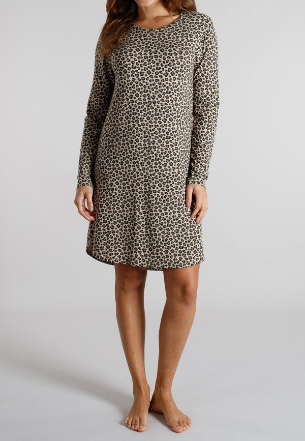 TOM TAILOR Nightie - braun mittel allover