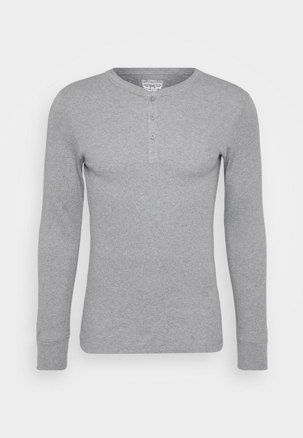 Levi's® LONG SLEEVE HENLEY - Pyjama top - grey