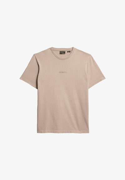 Superdry & Co MICRO LOGO - Basic T-shirt - deep beige slub