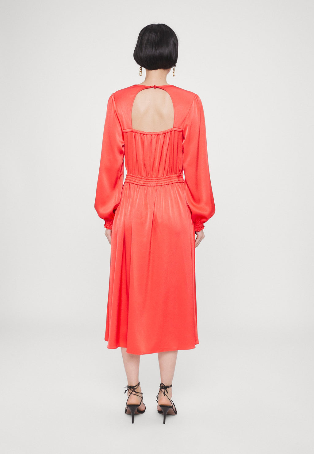MICHAEL Michael Kors PALM OPEN BACK MIDI DRESS