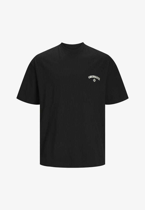 Jack & Jones JORSANTORINI TEE CREW NECK - Print T-shirt - black