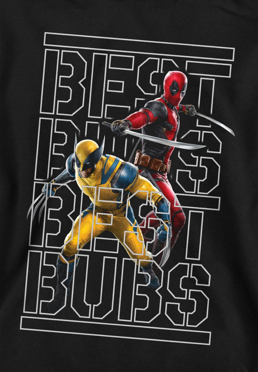 Marvel DEADPOOL WOLVERINE BEST BUBS STENCIL