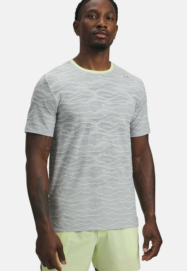 Under Armour HALO JACQUARD - Sports T-shirt - summit white