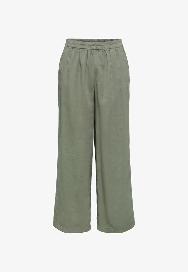 ONLY ONLARIS LIFE HW PULL-UP PANT WVN NOOS - Trousers - smokey olive