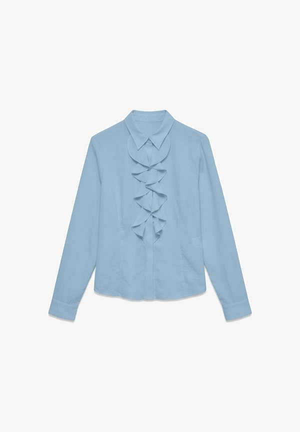 Vero Moda SHIRT AWBIZZY SHIRT - Button-down blouse - cashmere blue