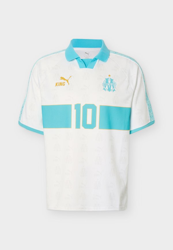 Puma OLYMPIQUE DE MARSEILLE KING RETRO - Club wear - white/team aqua