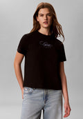 Calvin Klein Jeans SS CLASSIC SCRIPT CALVIN TEE - Print T-shirt - black