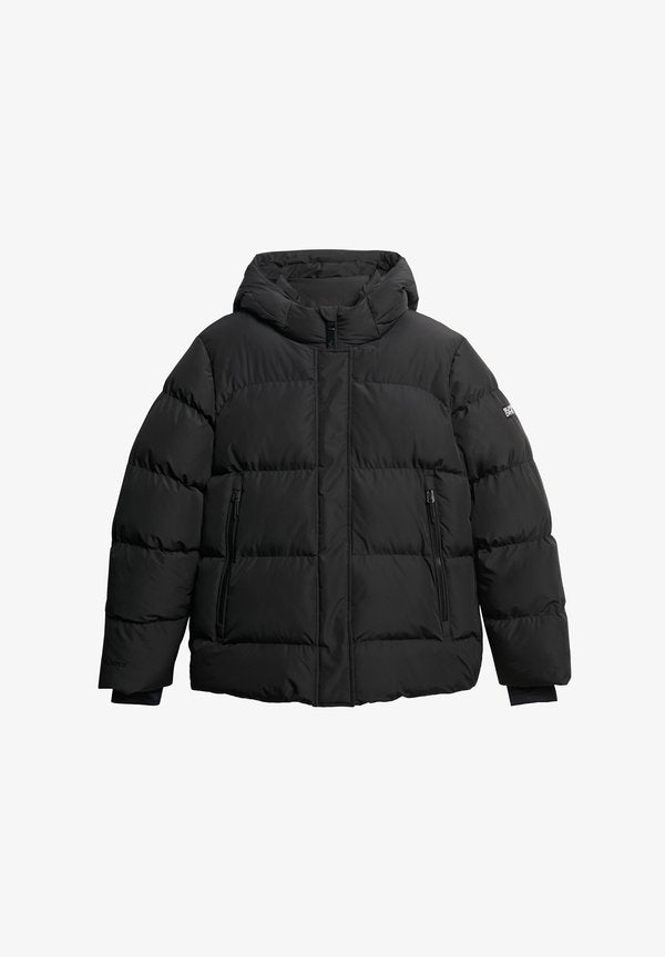 Superdry & Co HOODED BAFFLE PUFFER - Winter jacket - black