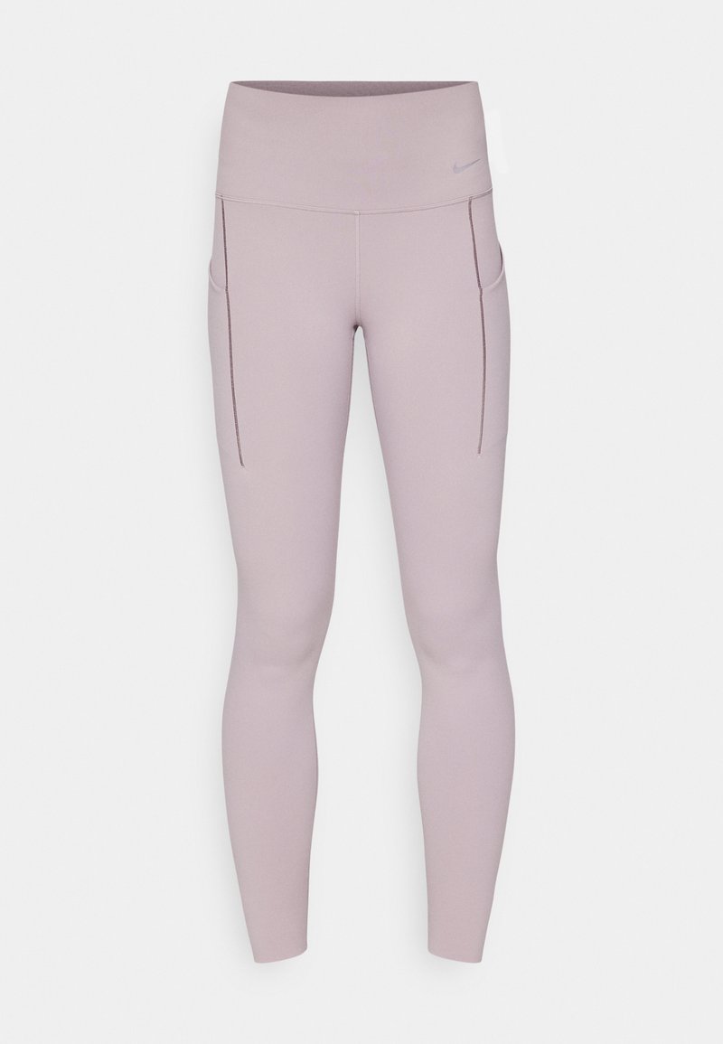 Leggings in hellmaul, aus dehnbarem Stoff, mit hohem Bund und Seitentaschen mit Nähdetails.