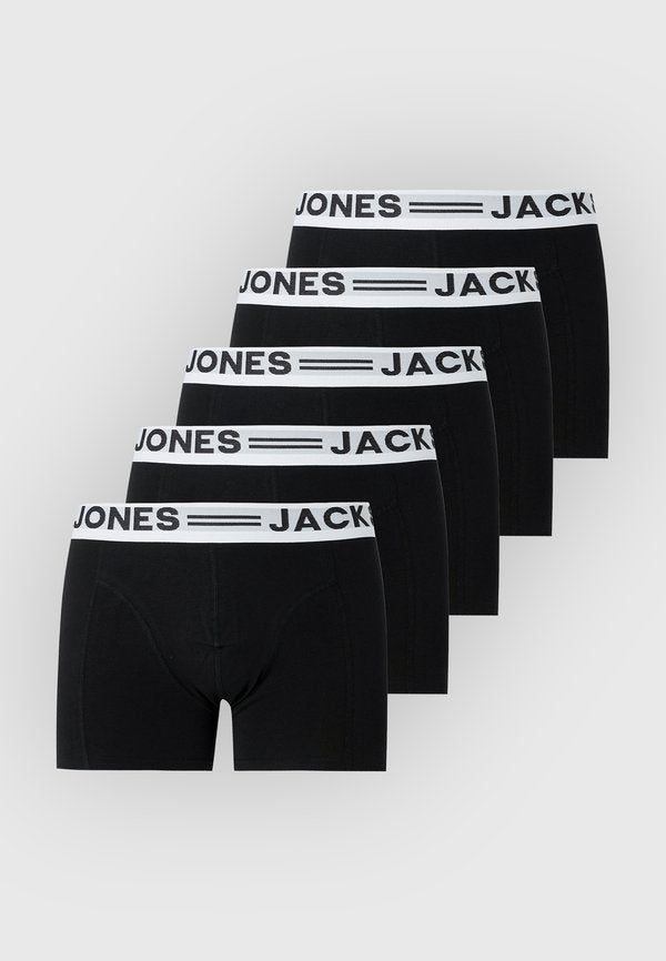 Jack & Jones JACSENSE 5 PACK - Trunks - black/white
