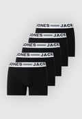 Jack & Jones JACSENSE 5 PACK - Trunks - black/white