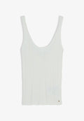 Tommy Hilfiger TOMMY HILFIGER POINTELLE SLIM SCOOP NECK TANK TOP - Top - ivory petal