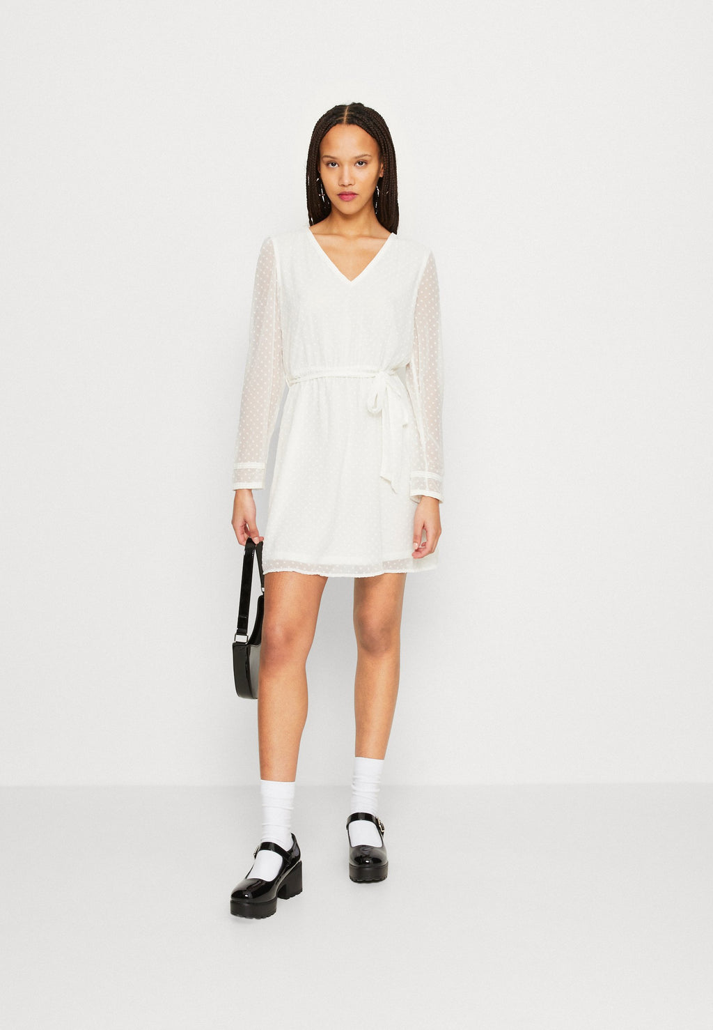 ONLY ONLLOTTE V NECK MINI DRESS