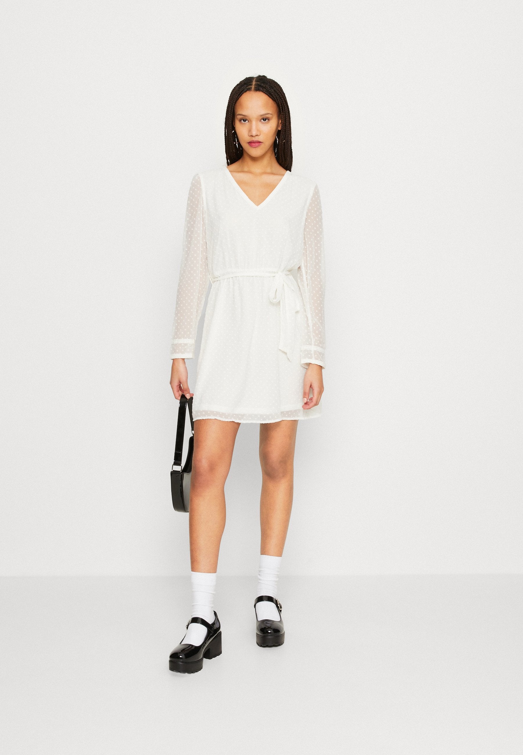 ONLY ONLLOTTE V NECK MINI DRESS