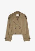 Bershka SHORT WITH PLEATS - TRENCH COAT - Summer jacket - beige