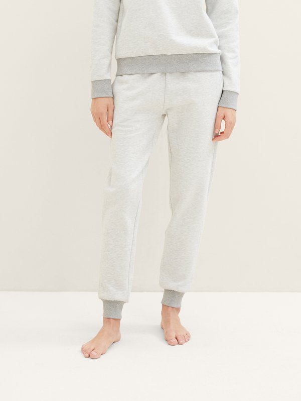 TOM TAILOR Pyjama bottoms - weiß mittel melange