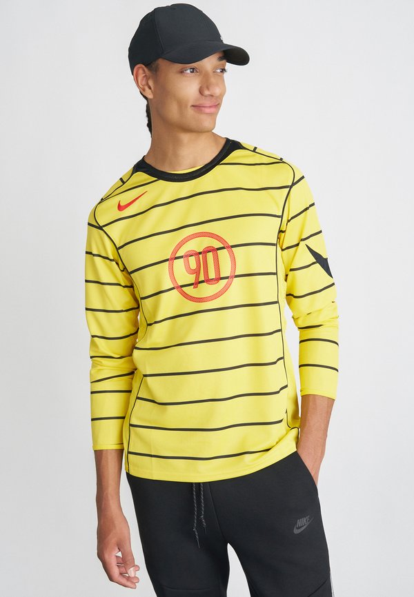 Nike Sportswear ENERGY - Long sleeved top - yellow/black/red