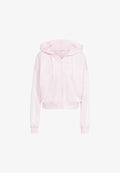 adidas Sportswear ESSENTIALS 3 STRIPES FRENCH TERRY FULL ZIP - Zip-up sweatshirt - clear pink   white