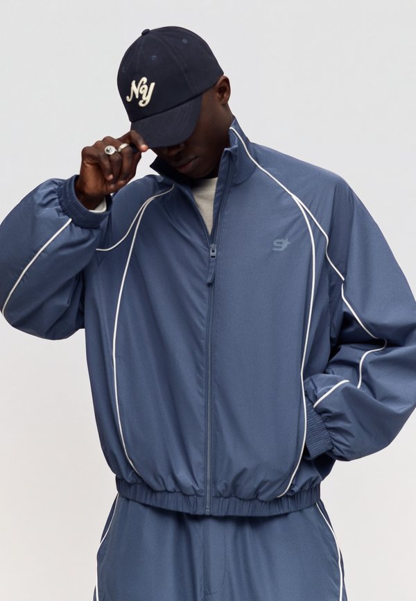 Bershka CONTRAST TECHNICAL - JACKET - Training jacket - dark blue