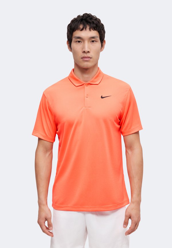 Nike Performance SOLID - Polo shirt - bright crimson/black