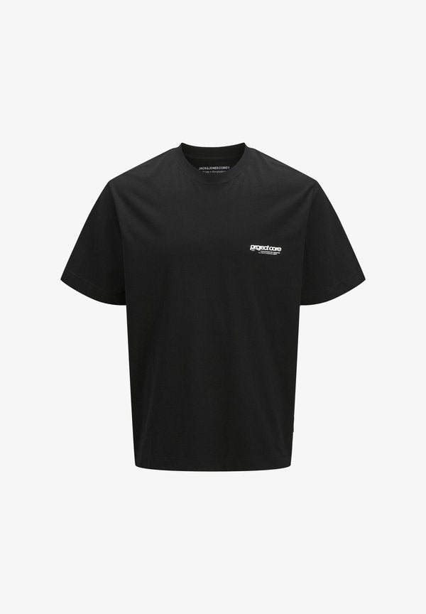 Jack & Jones Plus Size Backprintet - Print T-shirt - black