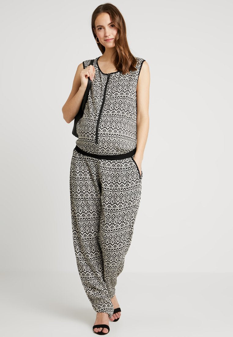 ohma! PRINTED LONG NURSING OVERALL