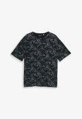 TOM TAILOR TOM TAILOR T-SHIRT T-SHIRT MIT PALMENPRINT - Print T-shirt - navy green palm design