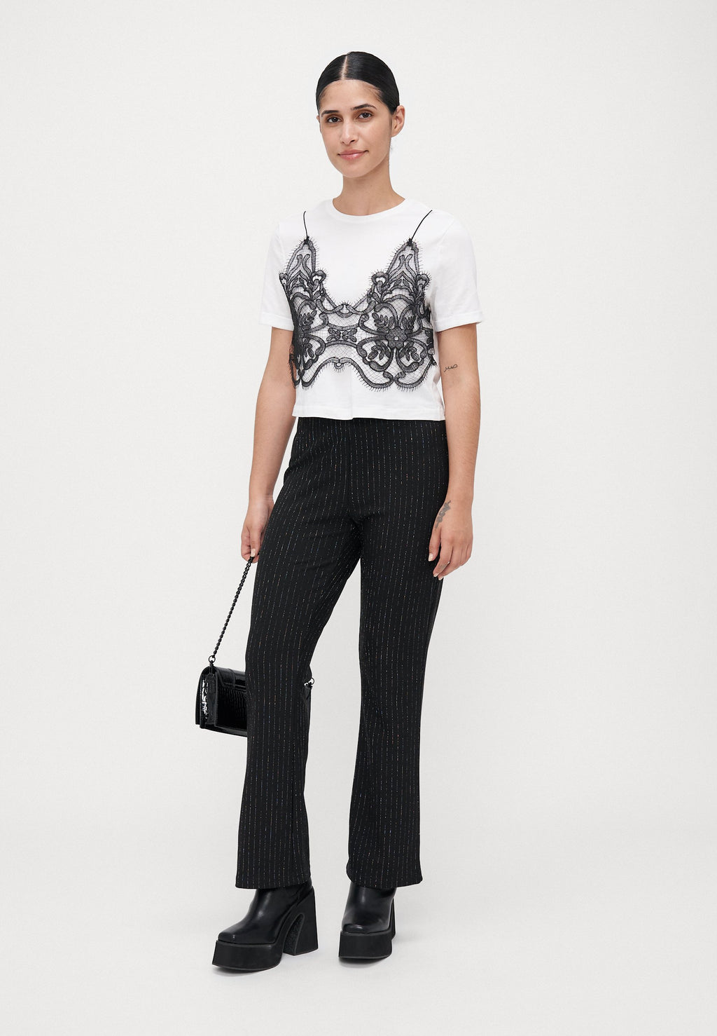 ONLLISA SHINE PINSTRIPE FLARED Media 2