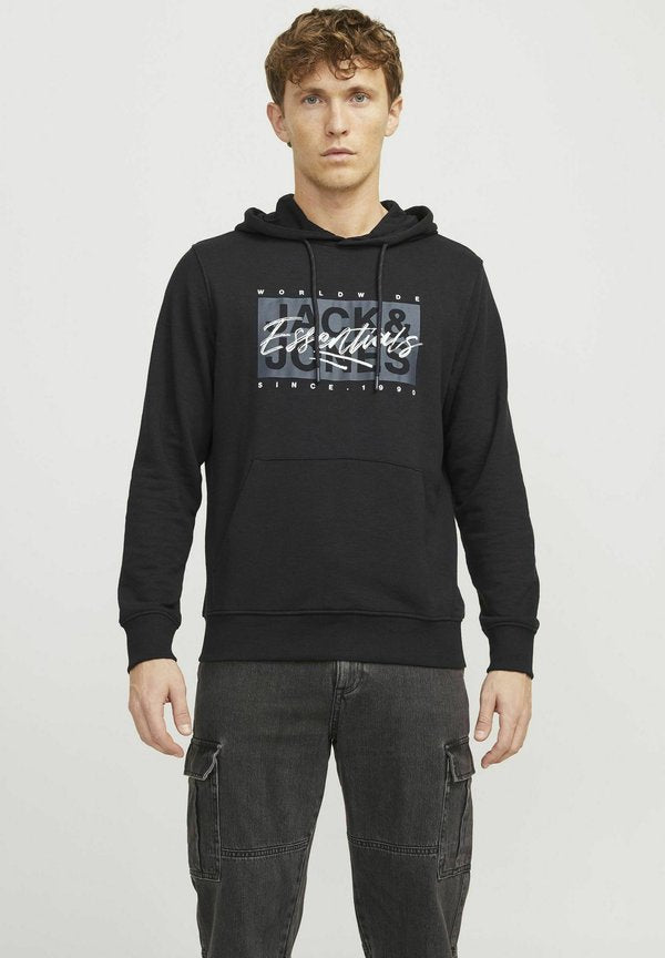 Jack & Jones Printed - Hoodie - black