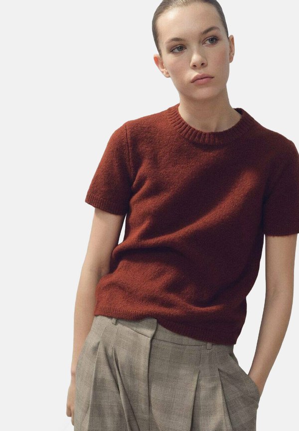 Mango Basic T-shirt - brown