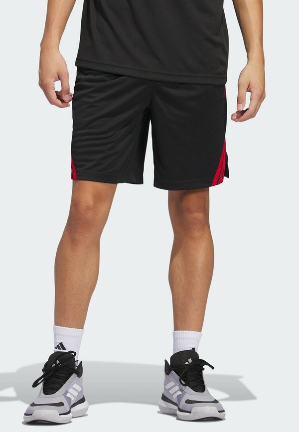 adidas Performance 3-STRIPES   - Sports shorts - black   team power red