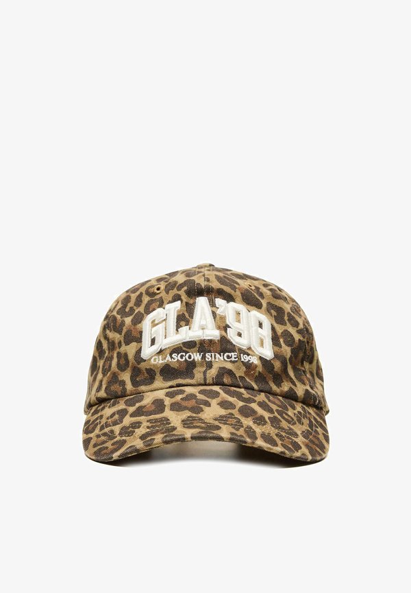 Bershka EMBROIDERED ANIMAL PRINT - Cap - dark brown