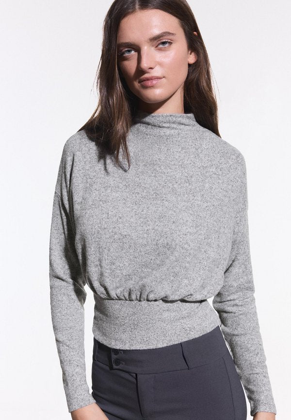 Bershka STRIPED SWEATER  - Jumper - grey