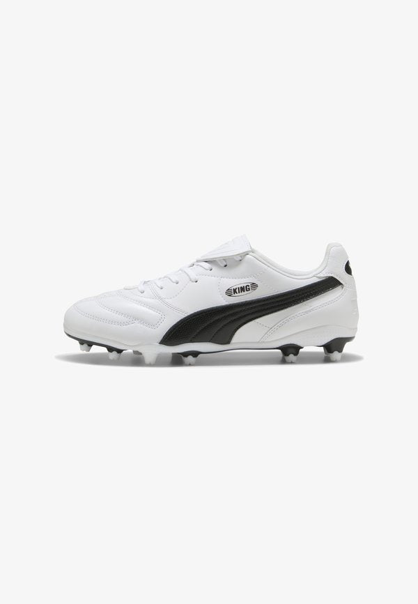 Puma KING LIGA FG/AG - Firm-ground football boots - white- black