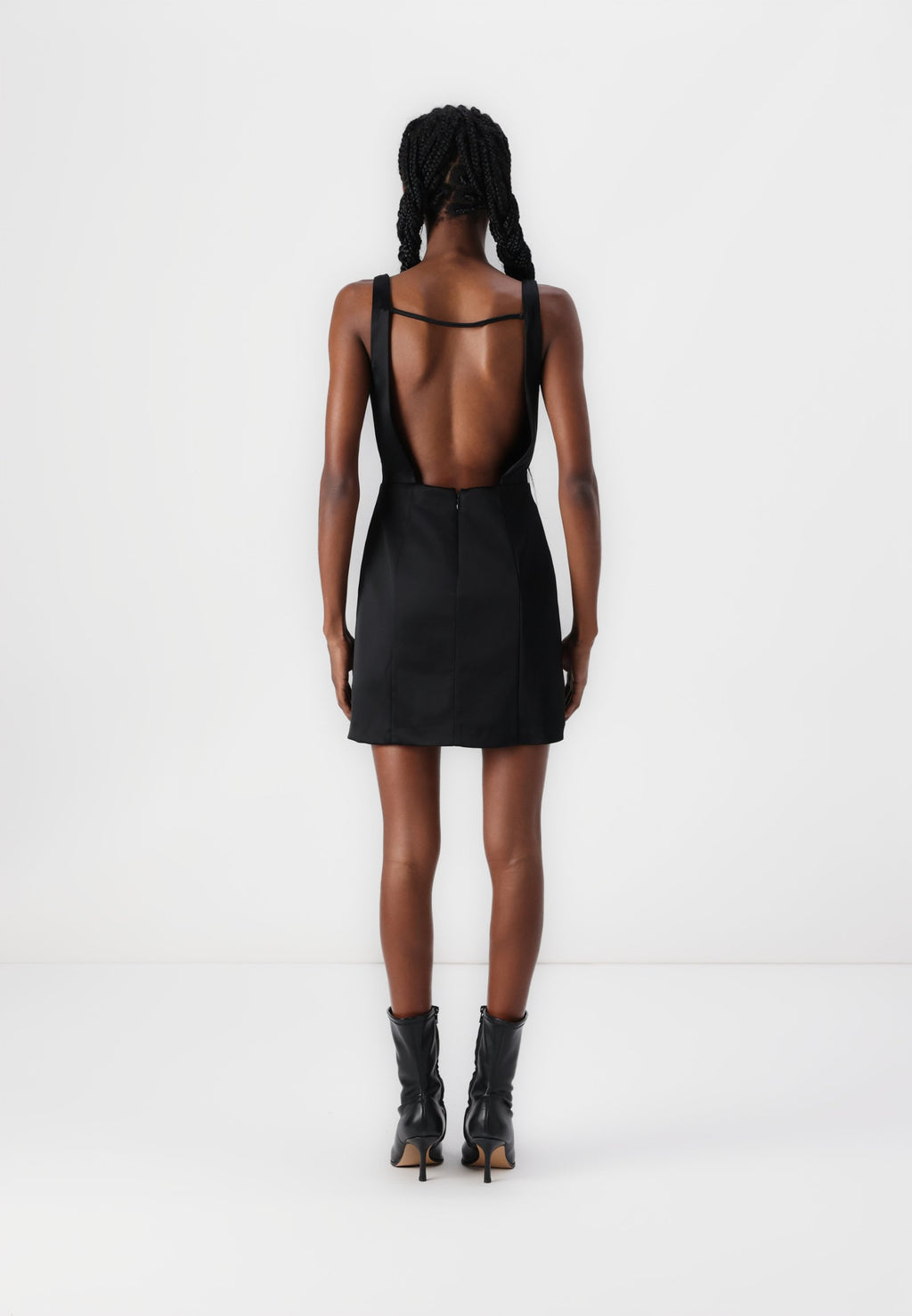 Abercrombie & Fitch High-Neck Satin Sculpt Mini Dress