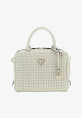 Guess KORA BOX SATCHEL - Handbag - cream white