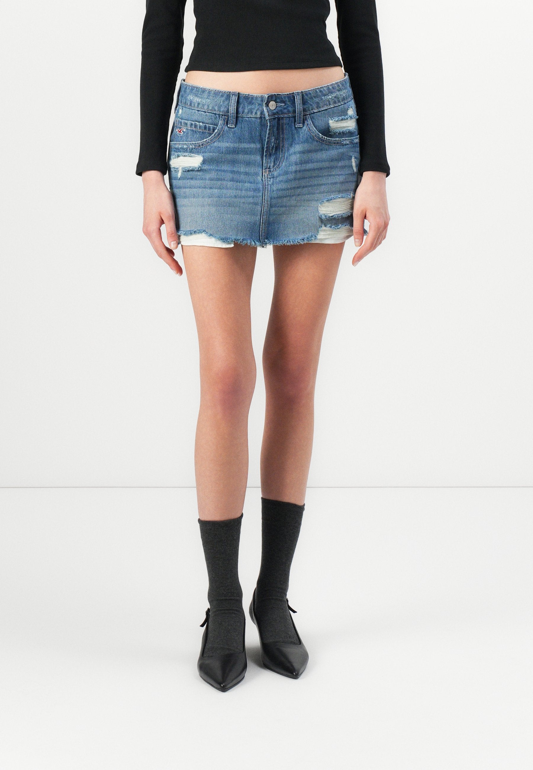 Hollister Co. MINI SKIRT SANTA CRUZ RIP DESTROY