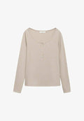 Mango Long sleeved top - sand