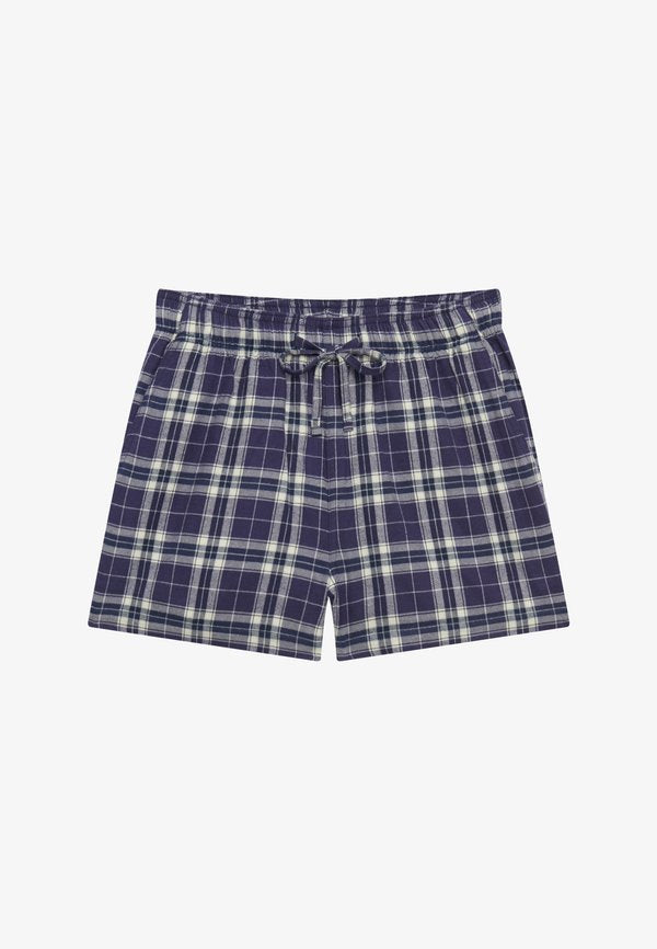Superdry & Co CHECK ELASTIC - Shorts - navy check