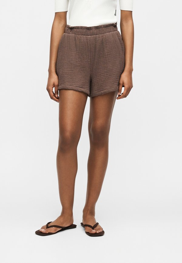 Vero Moda VMNATALI HW SHORTS WVN NOOS - Shorts - chocolate