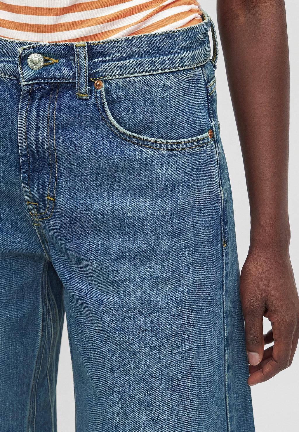 Topshop WIDE CROPPED JEANS