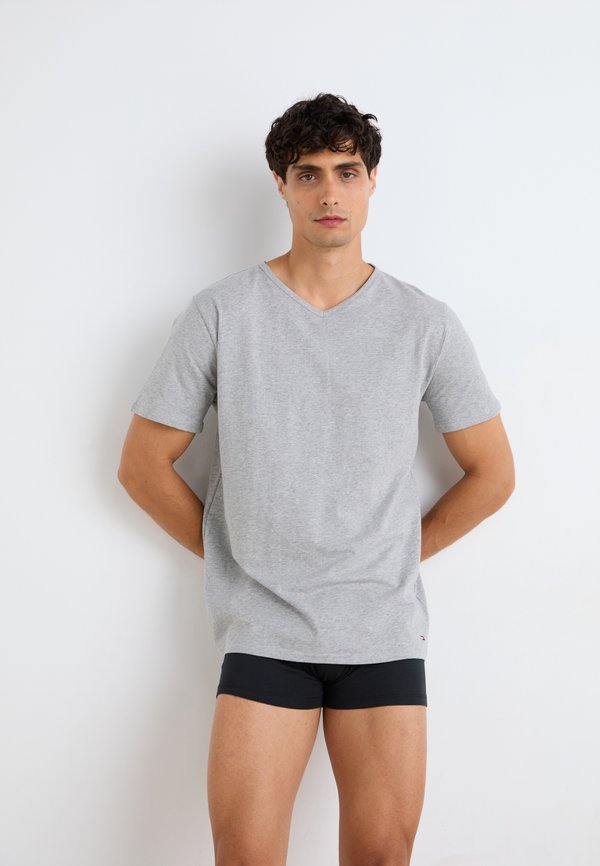Tommy Hilfiger ESSENTIALS 3 PACK - Undershirt - black/white/grey heather