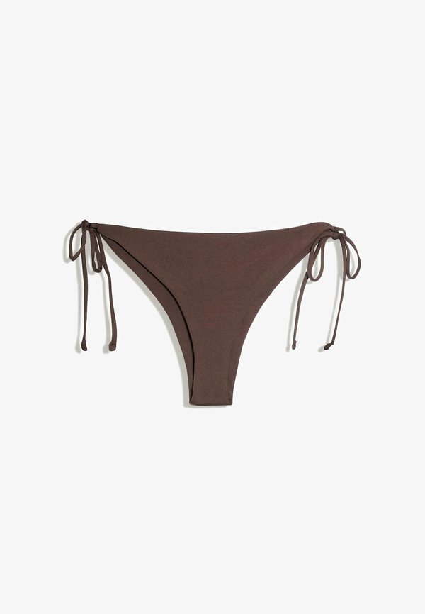 Bershka WITH TIES   - Bikini bottoms - dark brown