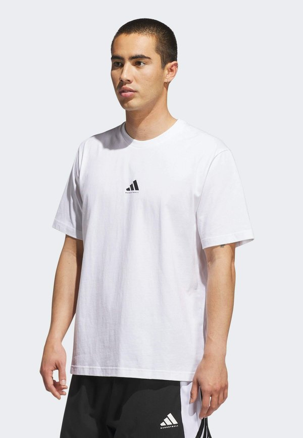 adidas Performance BB FOUND TEE - Basic T-shirt - white   black