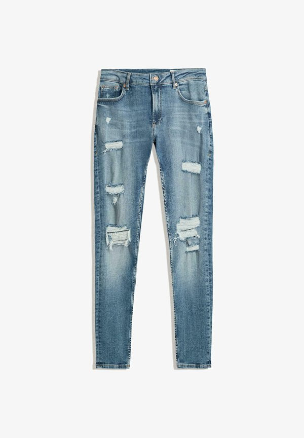Bershka Slim fit jeans - light-blue denim
